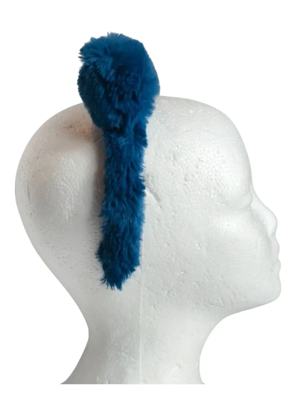 Fluffy Plush Headband Blue Plush Cat Ears Buttery Soft Fluffy New